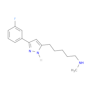 {5-[3-(3-fluorophenyl)-1H-pyrazol-5-yl]pentyl}(methyl)amine