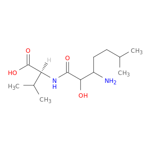 Valine, N-(3-amino-2-hydroxy-6-methyl-1-oxoheptyl)-