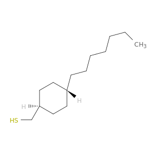 Cyclohexanemethanethiol, 4-heptyl-, trans-