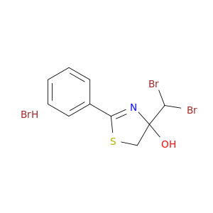 4-Thiazolol, 4-(dibromomethyl)-4,5-dihydro-2-phenyl-, hydrobromide