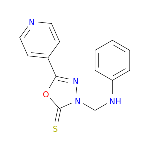 3-(anilinomethyl)-5-pyridin-4-yl-1,3,4-oxadiazole-2-thione