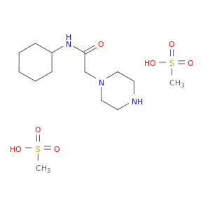 1-Piperazineacetamide, N-cyclohexyl-, dimethanesulfonate