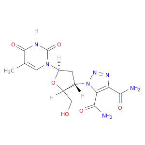 Thymidine,3'-[4,5-bis(aminocarbonyl)-1H-1,2,3-triazol-1-yl]-3'-deoxy- (9CI)