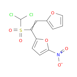 Furan, 2-[1-[(dichloromethyl)sulfonyl]-2-(2-furanyl)ethenyl]-5-nitro-