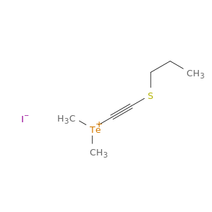 Telluronium, dimethyl[(propylthio)ethynyl]-, iodide