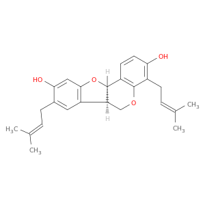 6H-Benzofuro[3,2-c][1]benzopyran-3,9-diol,6a,11a-dihydro-4,8-bis(3-methyl-2-buten-1-yl)-, (6aR,11aR)-