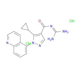 5-Cyclopropyl-N-(diaminomethylidene)-1-(quinolin-5-yl)-1H-pyrazole-4-carboxamide hydrochloride