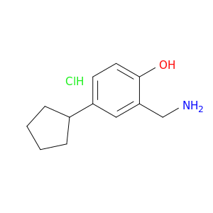 Phenol, 2-(aminomethyl)-4-cyclopentyl-, hydrochloride