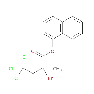 Butanoic acid, 2-bromo-4,4,4-trichloro-2-methyl-, 1-naphthalenyl ester