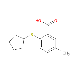 2-(cyclopentylsulfanyl)-5-methylbenzoic acid