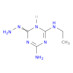 1,3,5-Triazin-2(1H)-one, 4-amino-6-(ethylamino)-, hydrazone