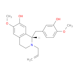 (1S)-1-[(3-hydroxy-4-methoxy-phenyl)methyl]-6-methoxy-2-prop-2-enyl-3,4-dihydro-1H-isoquinolin-7-ol