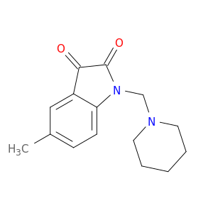 1H-Indole-2,3-dione, 5-methyl-1-(1-piperidinylmethyl)-