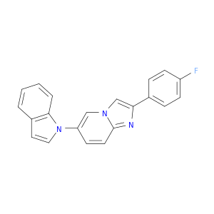 Imidazo[1,2-a]pyridine, 2-(4-fluorophenyl)-6-(1H-indol-1-yl)-