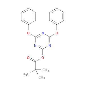 Propanoic acid, 2,2-dimethyl-, 4,6-diphenoxy-1,3,5-triazin-2-yl ester