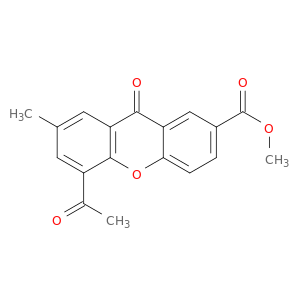 9H-Xanthene-2-carboxylic acid, 5-acetyl-7-methyl-9-oxo-, methyl ester