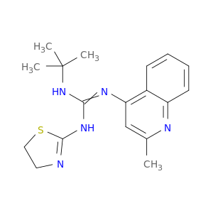 Guanidine,N-(4,5-dihydro-2-thiazolyl)-N'-(1,1-dimethylethyl)-N''-(2-methyl-4-quinolinyl)-