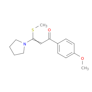 2-Propen-1-one, 1-(4-methoxyphenyl)-3-(methylthio)-3-(1-pyrrolidinyl)-