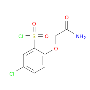 2-(carbamoylmethoxy)-5-chlorobenzene-1-sulfonyl chloride