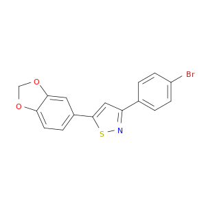 Isothiazole,5-(1,3-benzodioxol-5-yl)-3-(4-bromophenyl)-