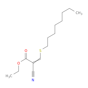 2-Propenoic acid, 2-cyano-3-(octylthio)-, ethyl ester