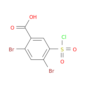 2,4-dibromo-5-(chlorosulfonyl)benzoic acid