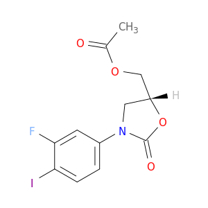 2-Oxazolidinone, 5-[(acetyloxy)methyl]-3-(3-fluoro-4-iodophenyl)-, (5R)-
