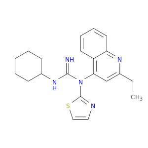 N-CYCLOHEXYL-N'-(2-ETHYL-4-QUINOLINYL)-N'-THIAZOL-2-YLGUANIDINE