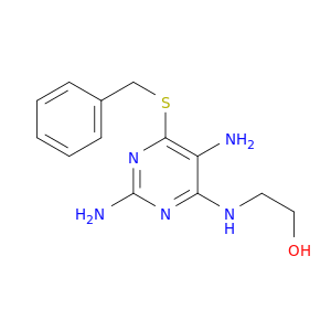 Ethanol,2-[[2,5-diamino-6-[(phenylmethyl)thio]-4-pyrimidinyl]amino]-