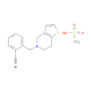 o-((4,5,6,7-Tetrahydrothieno(3,2-c)pyridin-5-yl)methyl)benzonitrile methanesulfonate