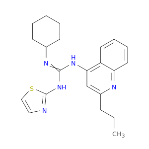 Guanidine,N-cyclohexyl-N'-(2-propyl-4-quinolinyl)-N''-2-thiazolyl-