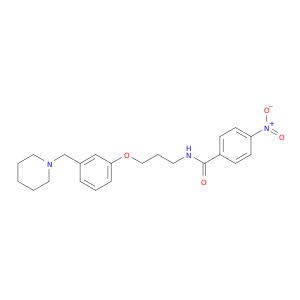 Benzamide, 4-nitro-N-[3-[3-(1-piperidinylmethyl)phenoxy]propyl]-