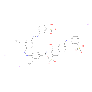 2-萘磺酸,4-羟基-3-[2-[4-[2-[2-甲氧基-4-[2-(3-硫苯基)二苯基]苯基]二亚苯基]-3-甲基苯基]二亚苯基]-6-[(3-磺基)氨基]-,锂盐(1：3)