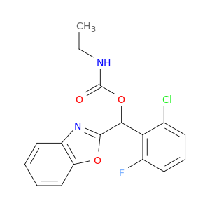 Carbamic acid, ethyl-,2-benzoxazolyl(2-chloro-6-fluorophenyl)methyl ester (9CI)