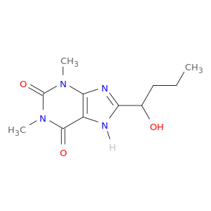 1H-Purine-2,6-dione, 3,7-dihydro-8-(1-hydroxybutyl)-1,3-dimethyl-