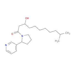 Pyrrolidine, 1-(3-hydroxy-10-methyl-1-oxoundecyl)-2-(3-pyridinyl)-