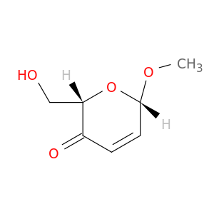 2H-Pyran-3(6H)-one, 2-(hydroxymethyl)-6-methoxy-, cis-