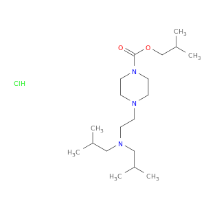 1-Piperazinecarboxylicacid, 4-[2-[bis(2-methylpropyl)amino]ethyl]-, 2-methylpropyl ester,hydrochloride (1:1)