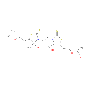 2-Thiazolidinethione,3,3'-ethylenebis[4-hydroxy-5-(2-hydroxyethyl)-4-methyl-, 5,5'-diacetate (8CI)