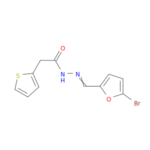 N-[(5-BROMO-2-FURYL)METHYLIDENEAMINO]-2-THIOPHEN-2-YL-ACETAMIDE