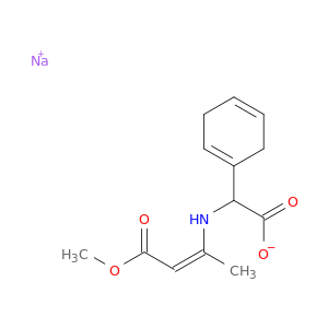 1,4-环己二烯-1-乙酸,α-[(3-甲氧基-1-甲基-3-氧代-1-丙烯基)氨基]-,单钠盐,(Z)-
