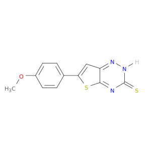 Thieno[2,3-e]-1,2,4-triazine-3(2H)-thione, 6-(4-methoxyphenyl)-
