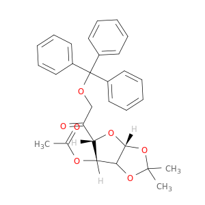 3-Acetyl-1,2-O-isopropylidene-6-O-trityl-β-L-arabino-hexofuranos-5-ulose