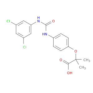 Propanoic acid,2-[4-[[[(3,5-dichlorophenyl)amino]carbonyl]amino]phenoxy]-2-methyl-