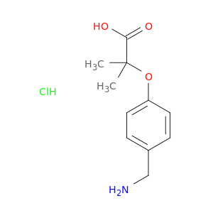 Propanoic acid, 2-[4-(aminomethyl)phenoxy]-2-methyl-, hydrochloride