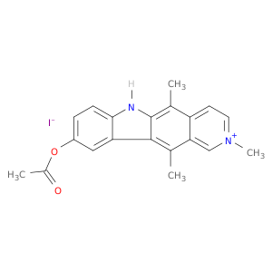 6H-Pyrido[4,3-b]carbazolium, 9-(acetyloxy)-2,5,11-trimethyl-, iodide