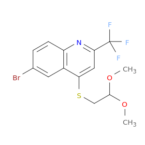 Quinoline,6-bromo-4-[(2,2-dimethoxyethyl)thio]-2-(trifluoromethyl)-