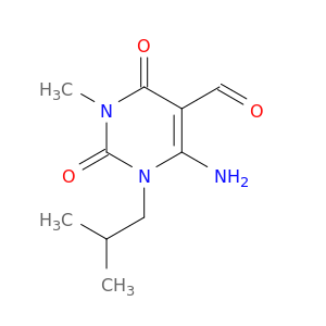 6-Amino-3-methyl-1-(2-methylpropyl)-2,4-dioxo-1,2,3,4-tetrahydropyrimidine-5-carbaldehyde
