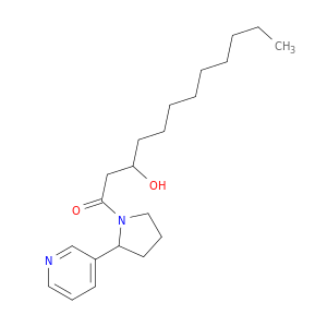 Pyrrolidine, 1-(3-hydroxy-1-oxododecyl)-2-(3-pyridinyl)-