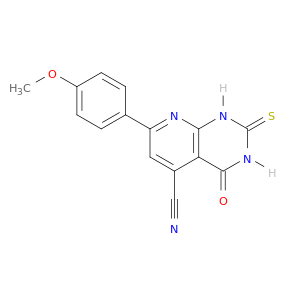 1,2,3,4-TETRAHYDRO-7-(4-METHOXYPHENYL)-4-OXO-2-THIOXO-PYRIDO[2,3-D]PYRIMIDINE-5-CARBONITRILE
